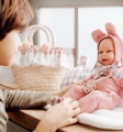 Lalka Antonio Juan RN Baby Carla palabritas orejitas con cojín-cuna70355