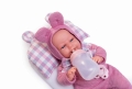 Lalka Antonio Juan RN Baby Carla palabritas orejitas con cojín-cuna70355