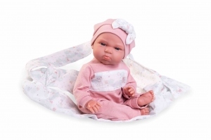Lalka Antonio Juan Mi Pequeno Reborn Tufi con fular portabebé  82309 33cm 